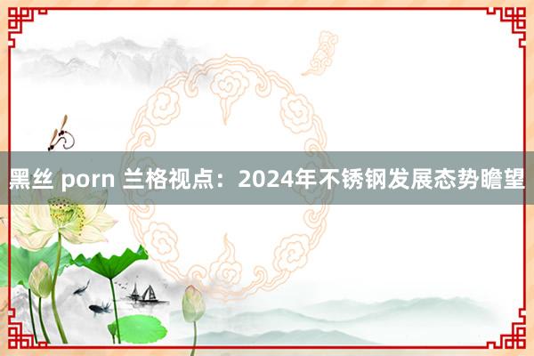 黑丝 porn 兰格视点：2024年不锈钢发展态势瞻望