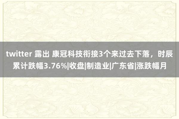 twitter 露出 康冠科技衔接3个来过去下落，时辰累计跌幅3.76%|收盘|制造业|广东省|涨跌幅月