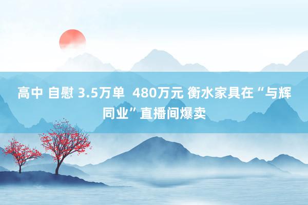 高中 自慰 3.5万单  480万元 衡水家具在“与辉同业”直播间爆卖