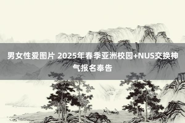 男女性爱图片 2025年春季亚洲校园+NUS交换神气报名奉告