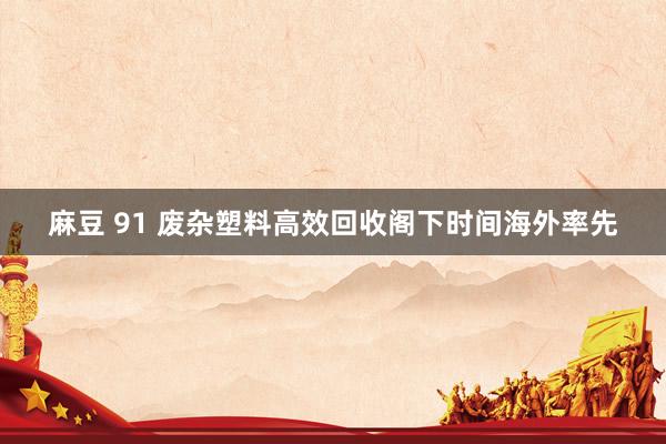 麻豆 91 废杂塑料高效回收阁下时间海外率先