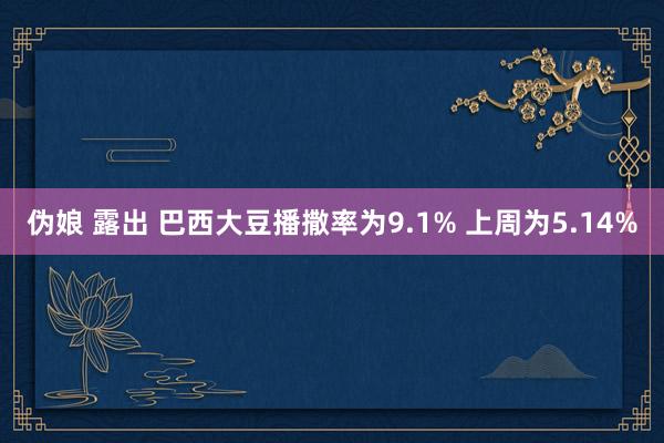 伪娘 露出 巴西大豆播撒率为9.1% 上周为5.14%