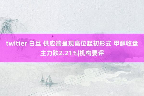 twitter 白丝 供应端呈现高位起初形式 甲醇收盘主力跌2.21%|机构要评