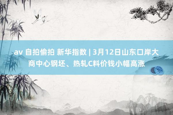 av 自拍偷拍 新华指数 | 3月12日山东口岸大商中心钢坯、热轧C料价钱小幅高涨